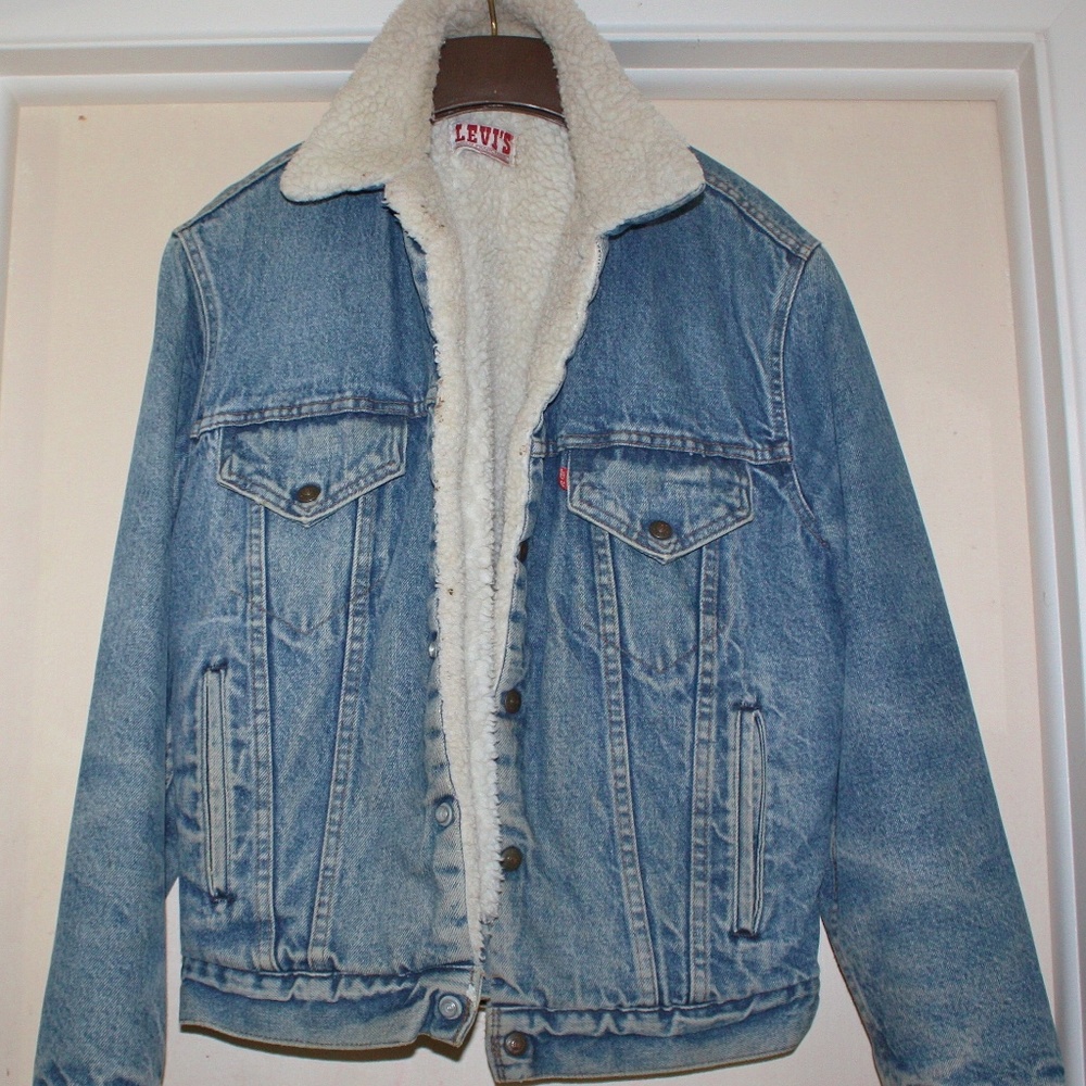 Levi's Blue Denim and Sherpa Lined Jacket